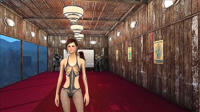 Sexy Anime Brunette Flaunts Fallout 4-Inspired Outfit Seductively