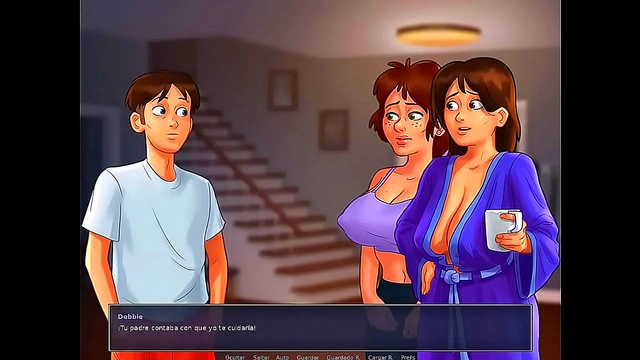 Miss Johnson Tempts Her Neighbors with Seductive Summer Threesome Delights