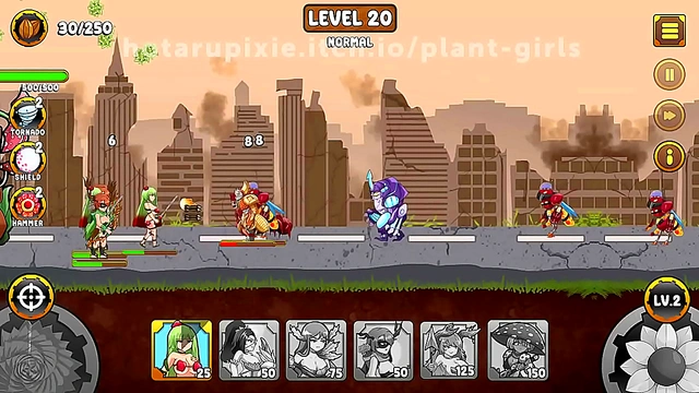 Plant Girls 18+  Defend Against Bugs in Heated Erotic Tower Adventure Level 20