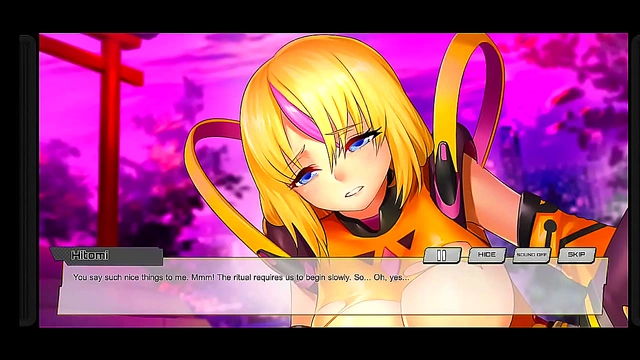 Hitomi Relishes Intense Anime Pleasure in hentai game scene
