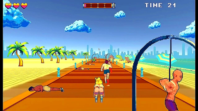 Busty Roller Babe Takes Control Outdoors With Muscular Men in Anime BDSM Adventure