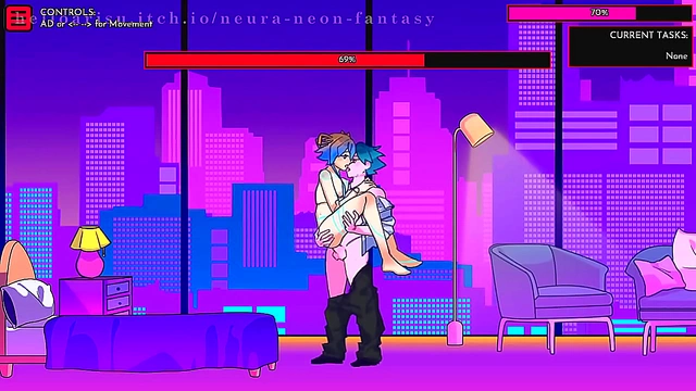 Cute Anime Girls 18+ Seduces in Steamy Neon Fantasy Adventure Day 5