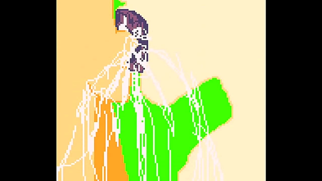 Pixel Art hentai babe pleasures big dick with juicy blowjob delight