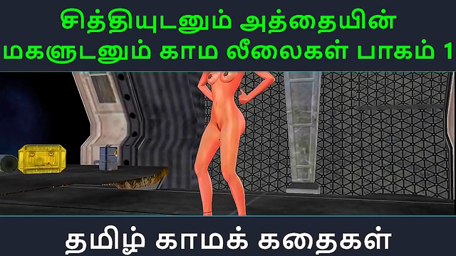 Sensual Tamil Anime Seductress Entices Innocent Maiden in Steamy Love Scene