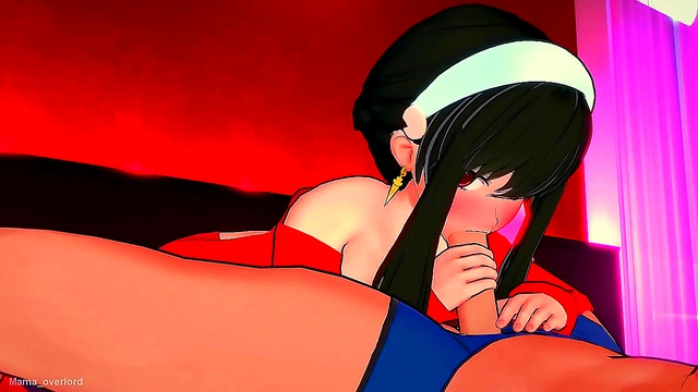 Yor Forger Indulges in Intense 3D Anime Pleasure While Wearing Her Red Vest