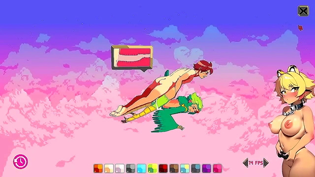 Hero Discipline Turns Naughtiness into Pleasure in Cloud Meadow Hentai Scene