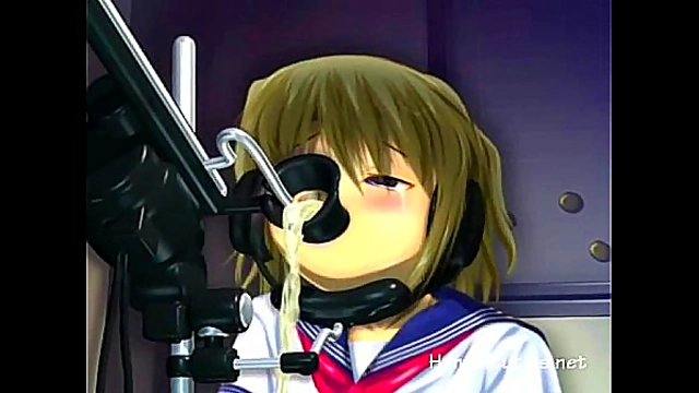 Petite Anime Babe Relishes Intense Machine Action with busty Curves