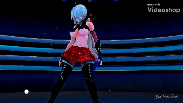 Haku Takes Charge with voluptuous Charm in Exciting MMD Scenes