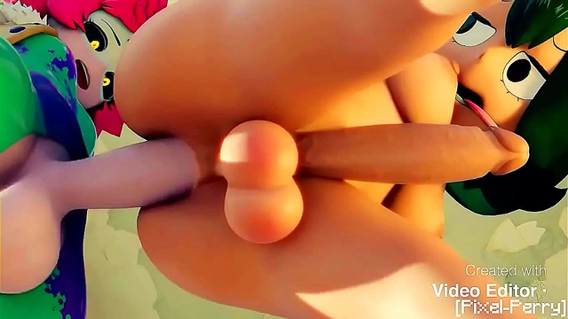 Mina Ashido Pleasures Tsuyu with Fiery Passion in My Hero Academia XXX Scene