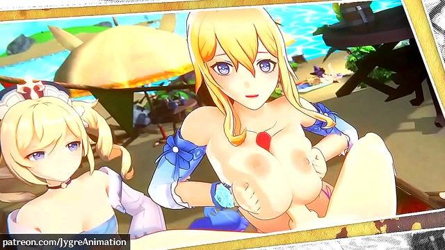 Genshin Impact Babe Satisfies Desires with Steamy 3D Creampie Action