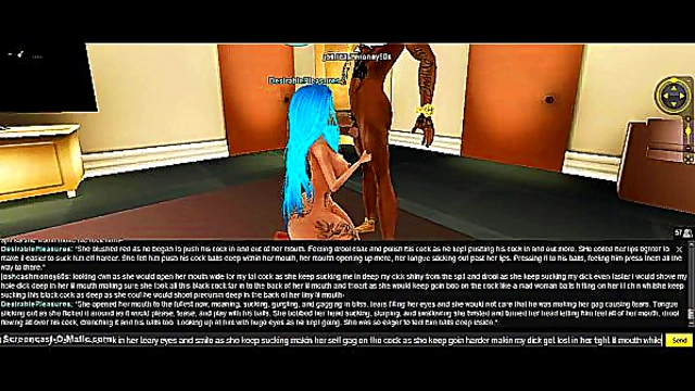 IMVU Anime Babe Satisfies Cravings with Hotel Room Blowjob & DP Bliss