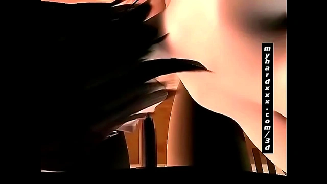 Geeky 3D Anime Beauty Devours Hot Cum in Ravenous blowjob Scene