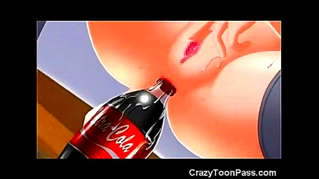 Teen 18+ Toon Cutie Enjoys Blissful Anal Pleasure with Bottle Dildo