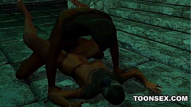 Masked 3D Cartoon Babe Engages in Rough Fantasy Sex in Hot Anime Adventure