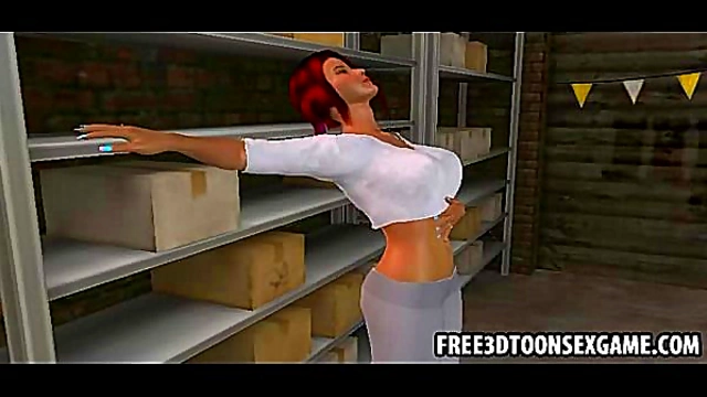 Threesome Delight With Two Seductive 3D Cartoon Beauties at the Garage