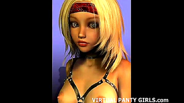 Cute 3D Stripper in Pink Panties Delivers Hot Blowjob & Intense Anime Fun