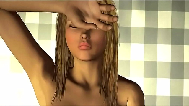 Sensual 3D CG Animation – Sexy Anime Girls 18+ Pleasures Herself Delicately