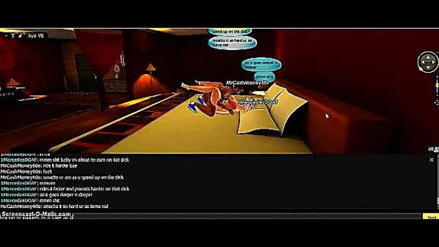 Animated 3D Couple Heats Up IMVU Game With Steamy Session