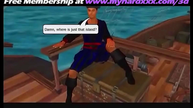 Sensual 3D Anime Maiden Rides Cock on Pirate Ship for Mind-Blowing Climax
