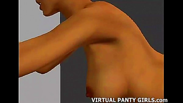 LINGERIE-DRESSED VIRTUAL ANIME BABE SEDUCES WITH A PASSIONATE BLOWJOB SHOW