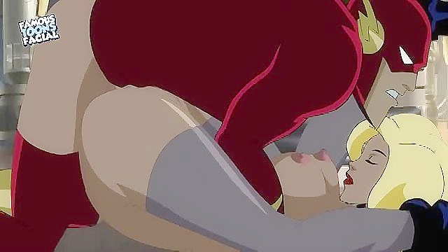 Busty Villain Pleasures The Flash with Seductive Blowjob and Titty Fuck
