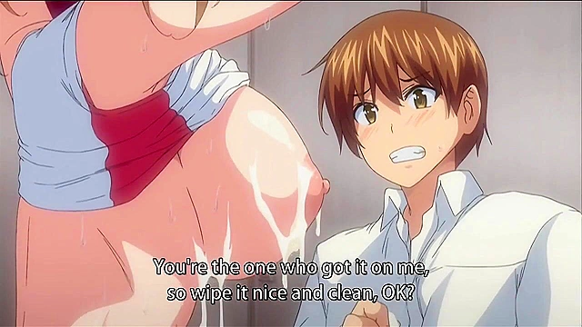 Sporty Teen 18+ with Big Tits Gets Her Nipples Sucked by Pervy Guy in Hentai Action