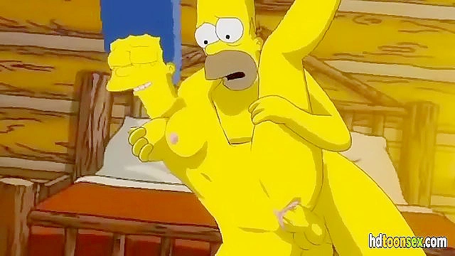 Homer Pleasures Marge with Intimate Desire in The Simpsons Movie Scene