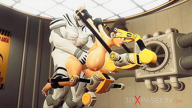 Cyborg Dominates Hot Brunette with Intense Bound Sex Adventure