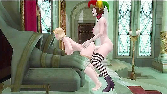 Jester Satisfies Lustful Maiden in Castle Chambers