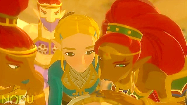 Zelda and Urbosa Pleasure Link Together in Steamy Threesome Scene