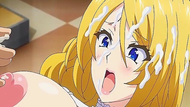 Huge-Busted Anime Teacher Leads to Intense Facial Scene