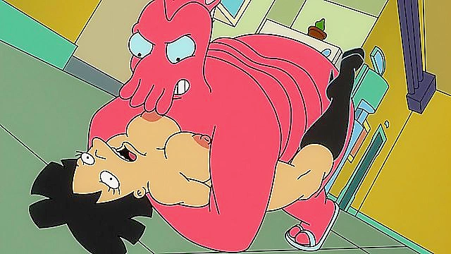 Amy Wong and Zoidberg Indulge in Wild Debauchery with Massive Creampie