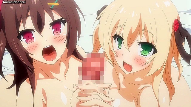 School Guy Enjoys Personal Harem of Lustful SchoolGirls 18+  in Real Erogame Scenario