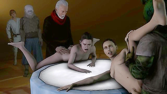 Rey and Queen Amidala Share Intimate Pleasures in Jabba’s Palace