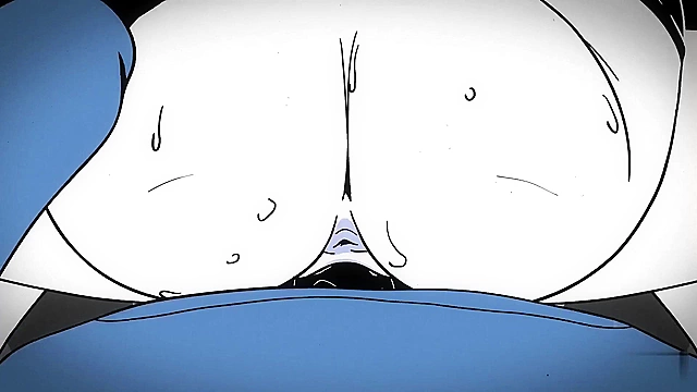 Mime & Dash Engage in Steamy Black-and-White Cartoon Threesome for Cash