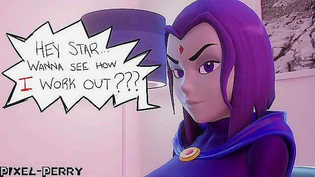 Raven Conjures Futa Cock to Passionately Ass Fuck Starfire