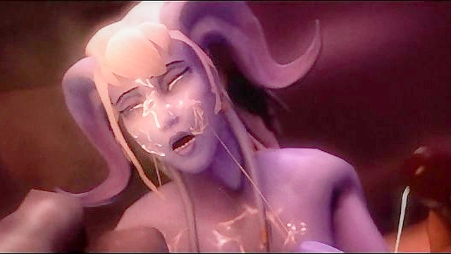 Orc Dominates Night Elf in Coliseum of Lust with Minions Cheering On