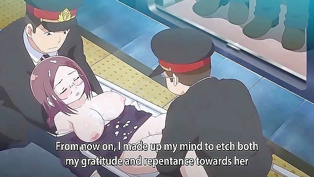 Huge-Busted Teacher Gets Pleasured and Covered in Cum During Graduation Train Ride
