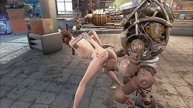 Robot Cock Pleasures Petite Teen 18+ Girls 18+ in Fallout 4 Automatron Scene