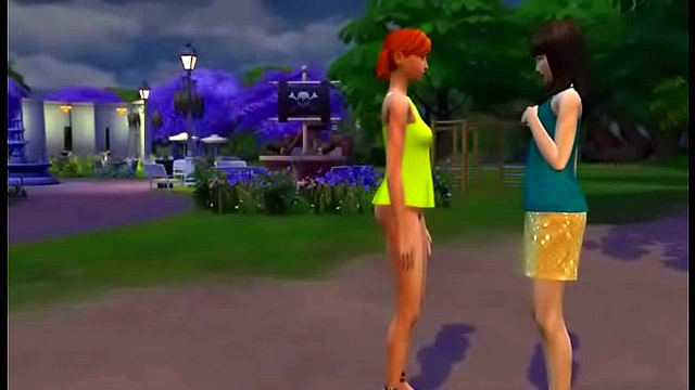 Lesbian Sims Anime Girls 18+  Share Tender StepMoments with Sensual Kissing and Caresses