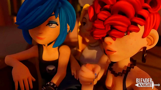 Goth Cartoon Beauty Pleasures Ed Under the Moonlight in 3D Hentai Magic