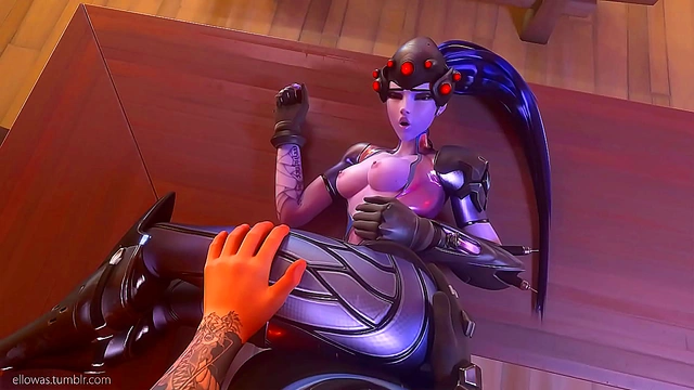 Widowmaker Quenches Her Thirst with Soldier’s Desires in Overwatch hentai Scene