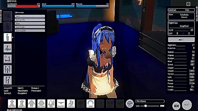 Sexy Maids Provide Dual blowjob and Steamy Nighttime Pussy Pleasure in Custom Maid 3D