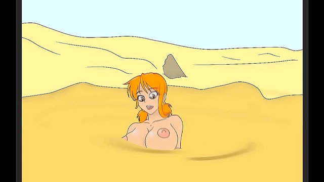 Nami Trapped in Muddy Quicksand for Erotic and Steamy Hentai Adventures