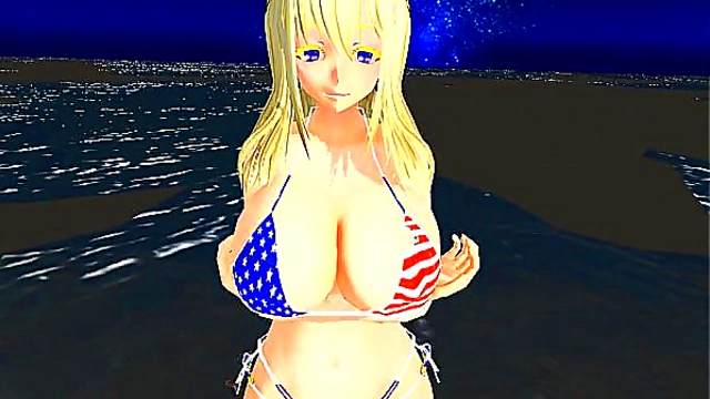 Lifelike 3D hentai babe flaunts perfect boobs in steamy action scene