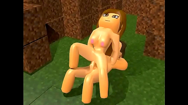 Brunette Minecraft Babe Engages in Steamy 3D Hentai Adventure