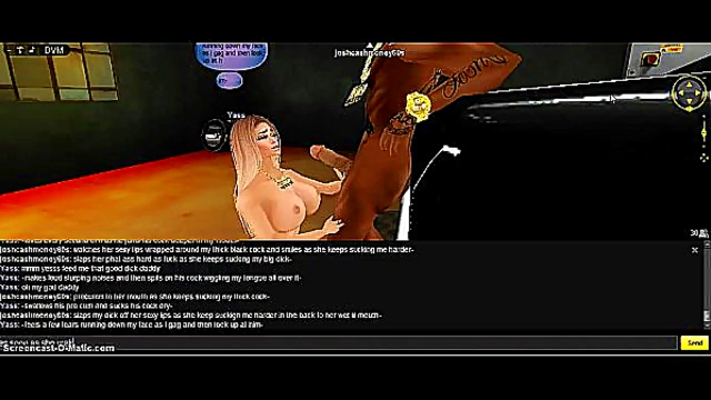 Sizzling 3D Anime Babe Engages in Steamy IMVU Game Action