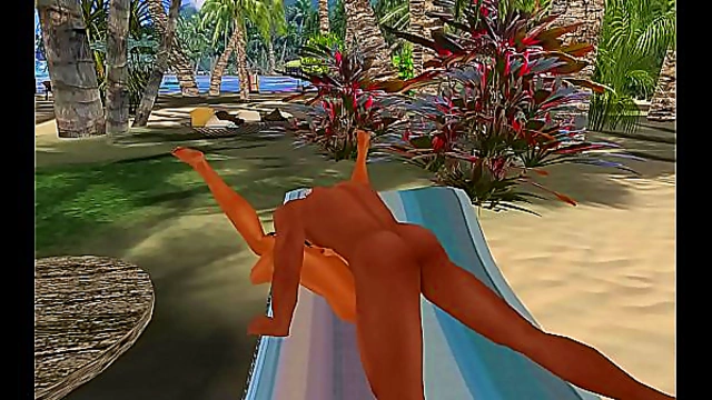 Seductive 3D Anime Babe Enjoys Intimate Fun with Butt Plug