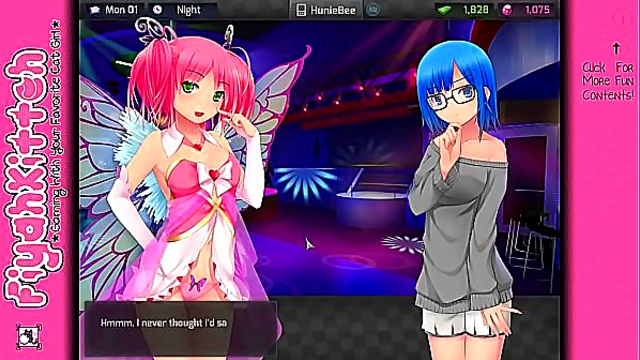 Cute Anime Chick from HuniePop Dazzles Gamers with Seductive Moves