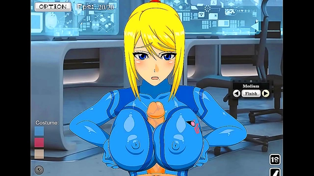 Zero Suit Samus Seduces with Sultry Titty Fuck in Steamy Cartoon Encounter